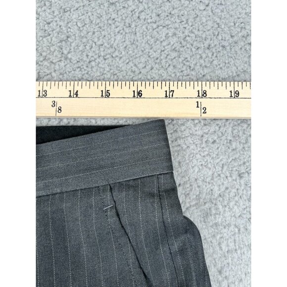 Porto Filo Extra Fine Men's Dress Pants Polyester Pinstripe Gray Size 32x28.5 - Picture 8 of 13